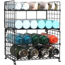 厨房多层可拆装置物架铁艺台面调味品收纳架家居可堆叠水瓶摆放架
