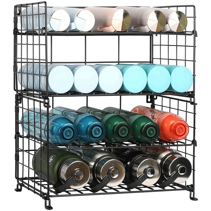 厨房多层可拆装置物架铁艺台面调味品收纳架家居可堆叠水瓶摆放架