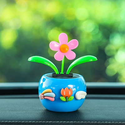 Car ornaments | Women - blue-three-small-flowers