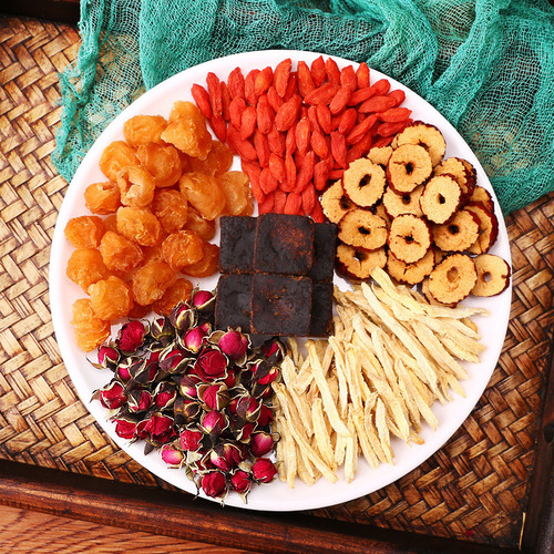 Brown sugar ginger date tea wholesale aunt brown sugar tea brown sugar rose red dates ginger shreds wolfberry tea girlfriend ginger tea