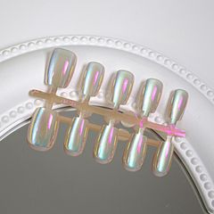 【皎瓏】光療電鍍穿戴甲夏季出街顯白美甲穿戴甲甲片成品批發