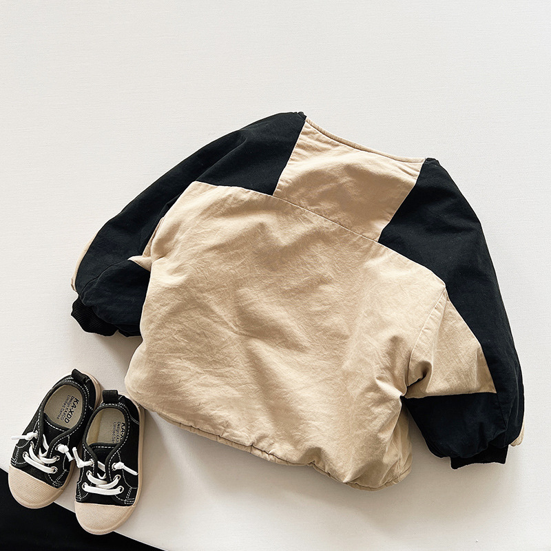 Knock fan ~ Abrigo acolchado de algodón para niños 024 invierno Nuevo estilo coreano Mori cardigan retro Abrigo acolchado de algodón para niños y niñas