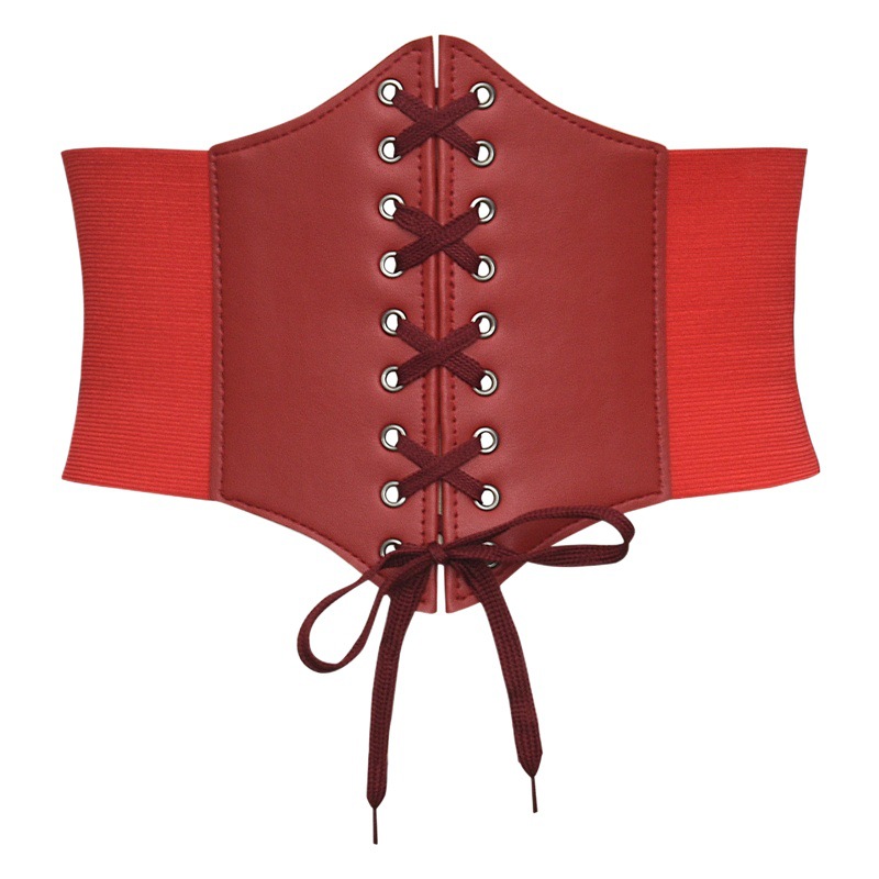 Estilo europeo y americano cinturón elástico ancho estilo coreano cintura elástica sello decoración de las mujeres con vestido simple moda todo partido suéter