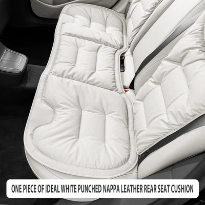 Soft and Comfortable for All – Seat cushion, seat cover - ideal-white-nappa-perforated-breathable-rear-seat-cushion-1-piece