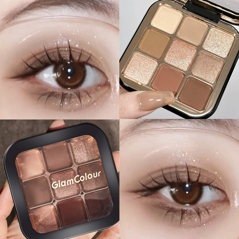 Magic eyeshadow palette, matte eye shadow, earth tones, 9 colors