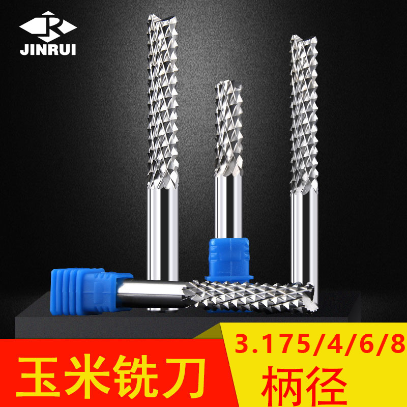 金瑞源头CNC铣刀厂家合成石环氧板开粗玉米3.175PCB铣刀可接非标