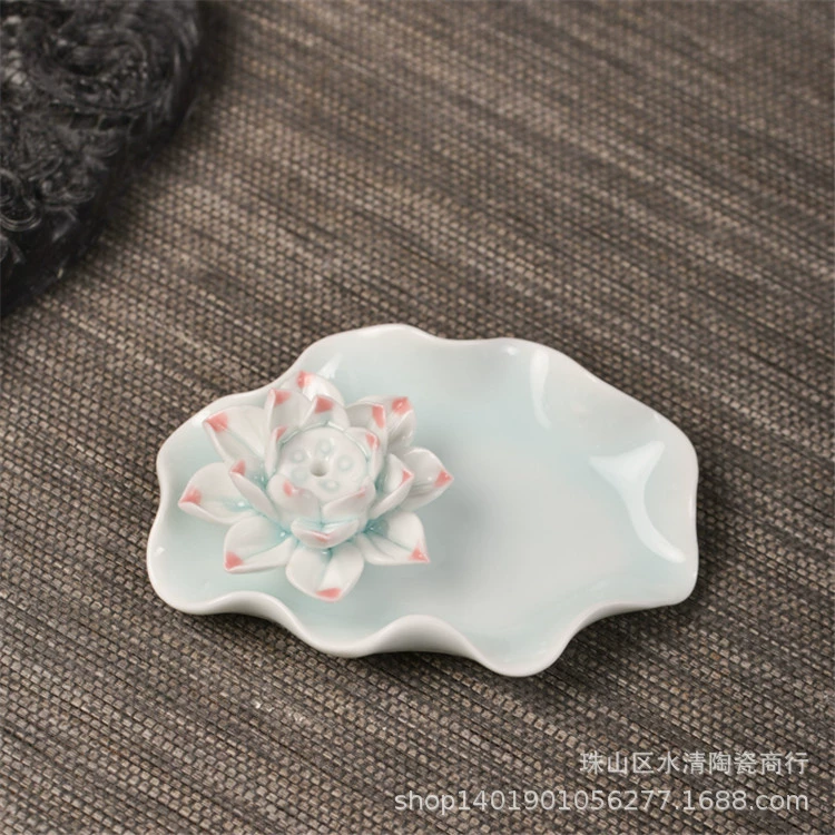 Керамическая диска из лотоса Jingdezhen диска для благовоний ароматная печь для дома украшения лотоса нити благовоний заглушка