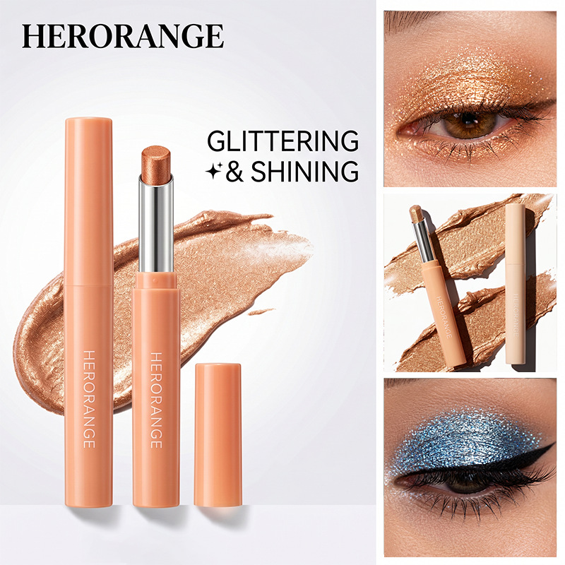 Dynamic Shimmer Eyeshadow Pen, Waterproof, Sweat-Proof, Long-Lasting, Non-Smudging, European and American Style, High-Gloss Eyeshadow, Cross-Border Best-Selling Makeup