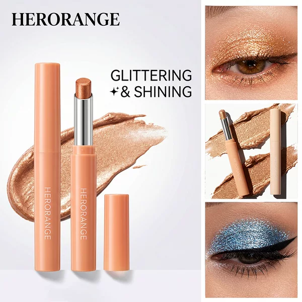 Dynamic Shimmer Eyeshadow Pen, Waterproof, Sweat-Proof, Long-Lasting, Non-Smudging, European and American Style, High-Gloss Eyeshadow, Cross-Border Best-Selling Makeup