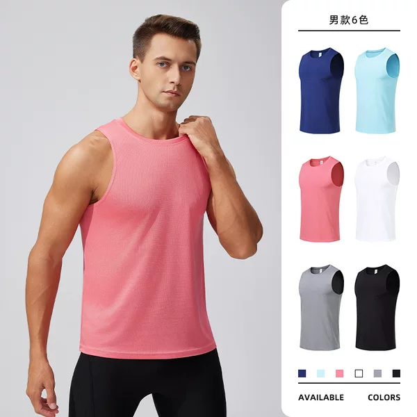 Summer Men's Fitness Vest Sports Quick-dry Base Shirt Outdoor Running Basketball Training Sleeveless Breathable Quick-dry Clothes