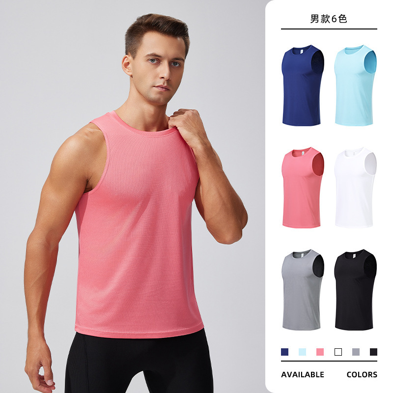 Summer Men's Fitness Vest Sports Quick-dry Base Shirt Outdoor Running Basketball Training Sleeveless Breathable Quick-dry Clothes Summer Men's Fitness Vest Sports Quick-dry Base Shirt Outdoor Running Basketball Training Sleeveless Breathable Quick-dry Clothes
