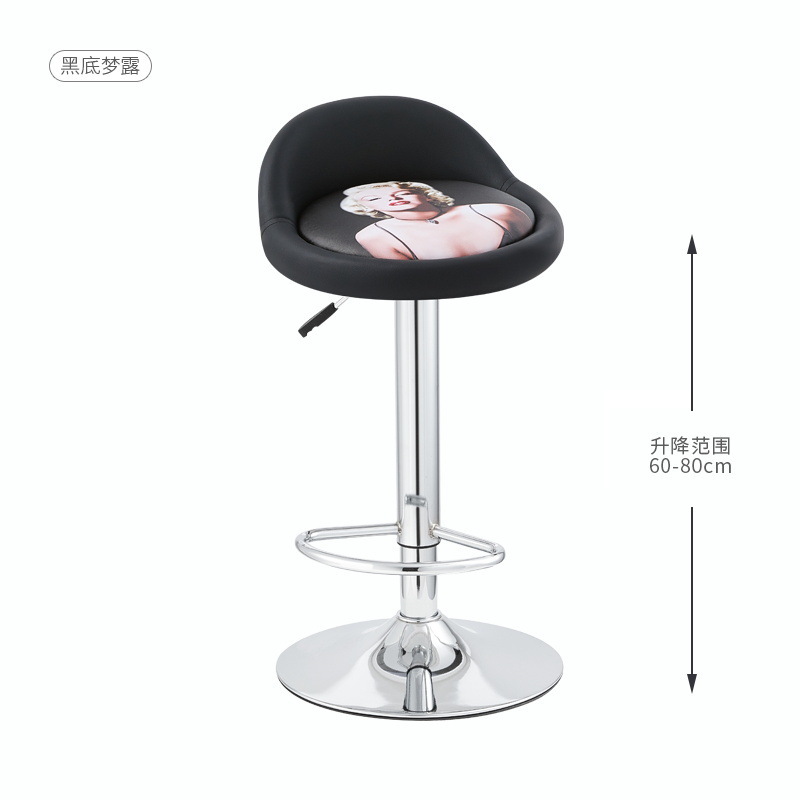 Fábrica directa silla de bar silla de bar elevación silla giratoria silla de respaldo silla casera alta silla de cajero image 14