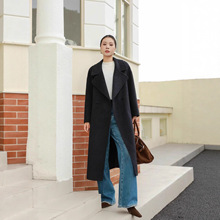 双面羊绒大衣女秋冬2025新款高级感时尚西装领长款羊毛毛呢外套