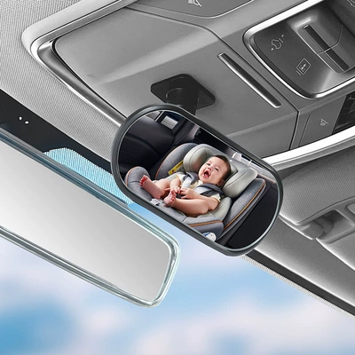 Large Field of View Auxiliary Mirror: Large field of view rear view auxiliary mirror