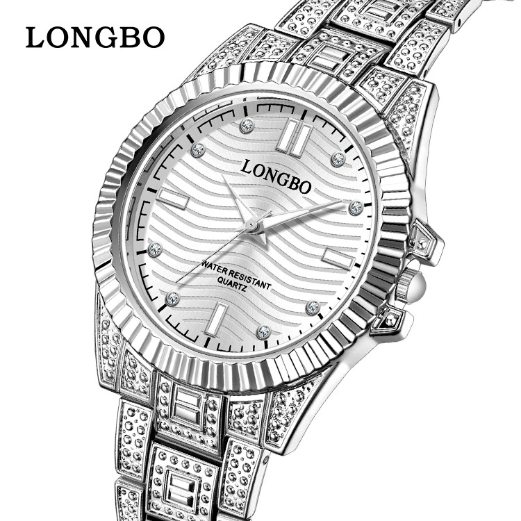 Quartz fashionable waterproof men's watch by Longbo, paired watches for beloved, (Cross-border trading), wholesale