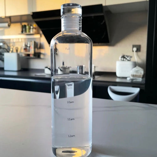 Hype Item Time Scale Cup Car Transparent Glass Cup Creative Portable Large Capacity Hype Water Cup Wholesale