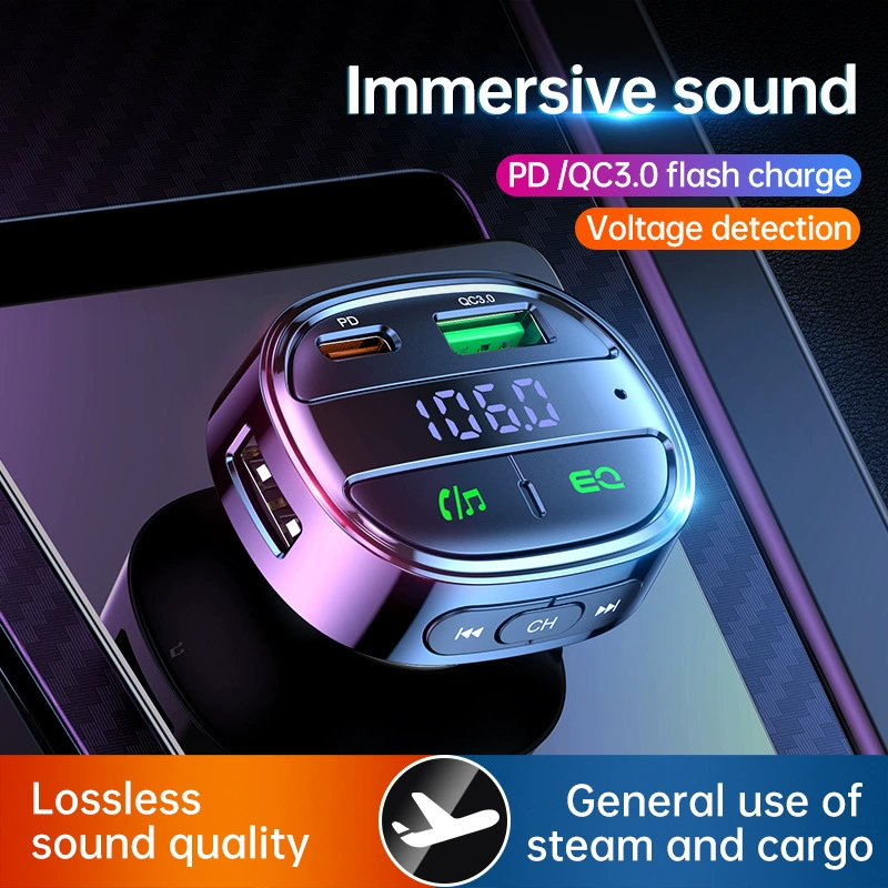 Новый автомобильный MP3 Bluetooth аудиоприемник FM-передатчик автомобильная зарядка PD30W QC3.0 быстрая зарядка