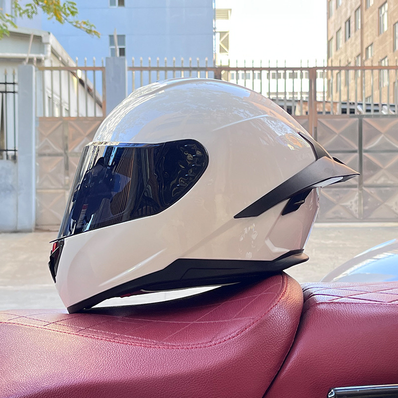 Casco de motocicleta Orz para hombres y mujeres, casco integral de verano con gran alerón trasero para todas las estaciones, certificado por DOT, transfronterizo.