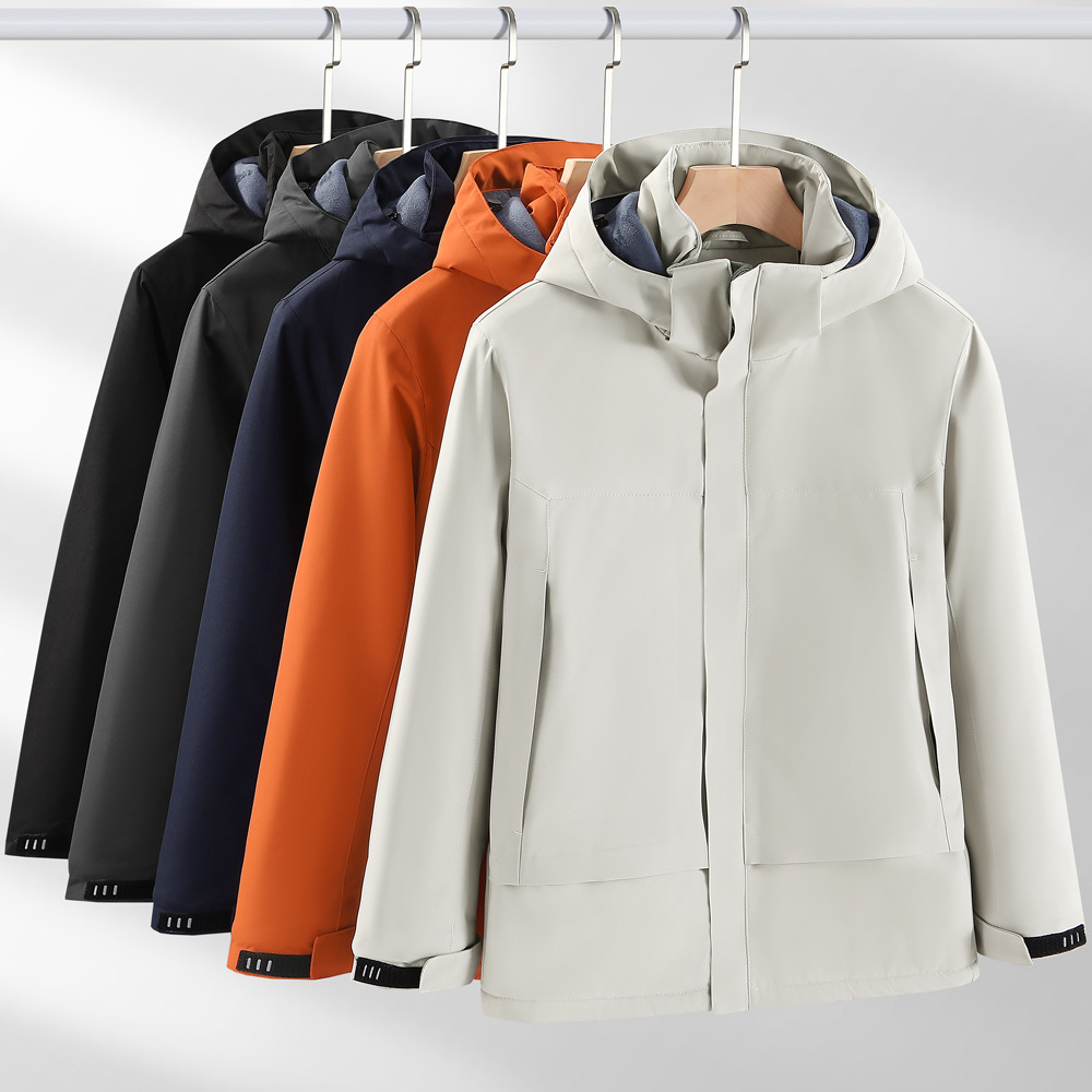 Outdoor Jackets with Custom Printed Logos for Men and Women, Windproof, Rainproof and Warm Group Work Clothes, Corporate Workwear Jackets