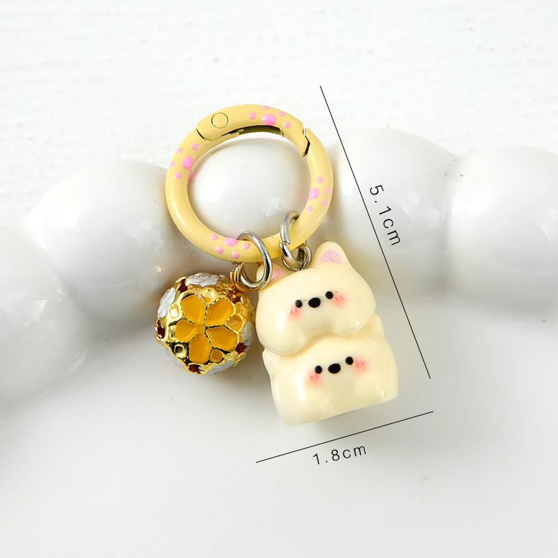Cartoon three dimensional keychain, cute pendant, tower, accessory