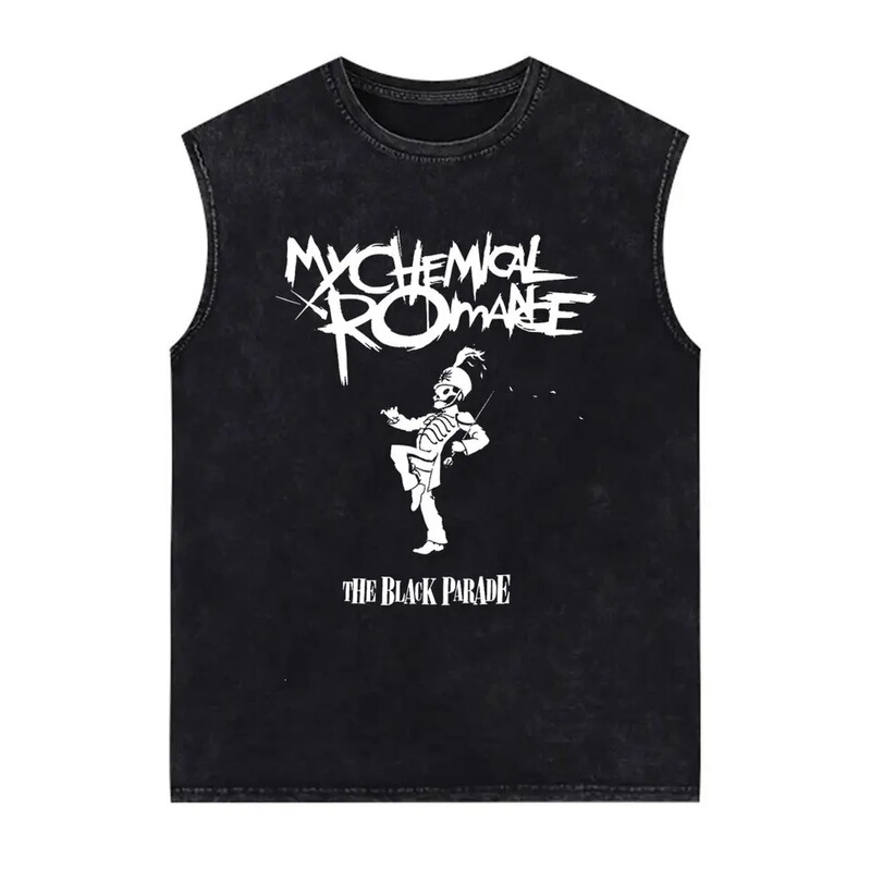 Limited Edition My Chemical Romance Black Washed Tank Top for Men and Women, 90S Retro Punk Emo Style