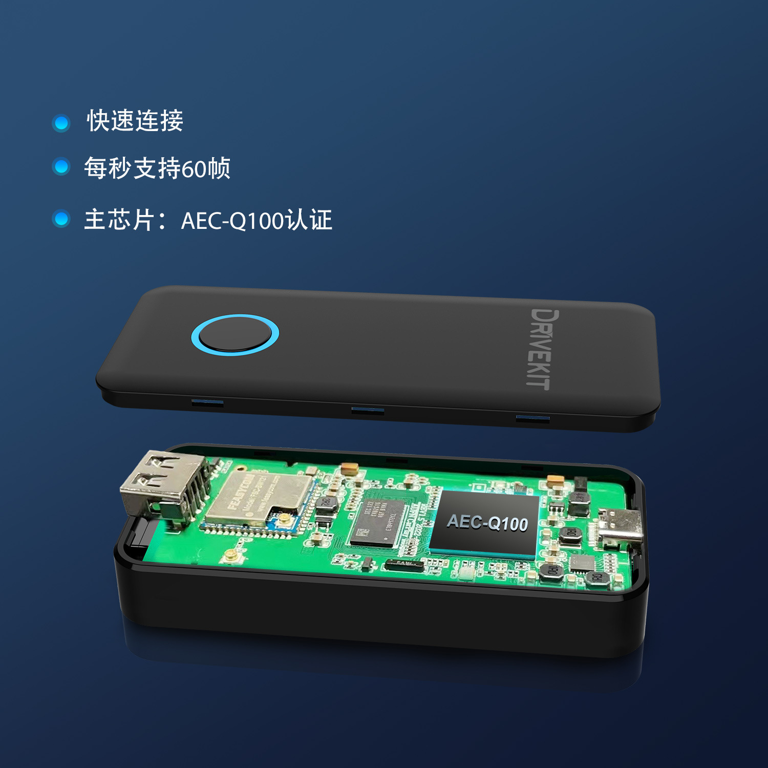 2-in-1 Wired to Wireless CarPlay/Wireless Android Auto Adapter Box