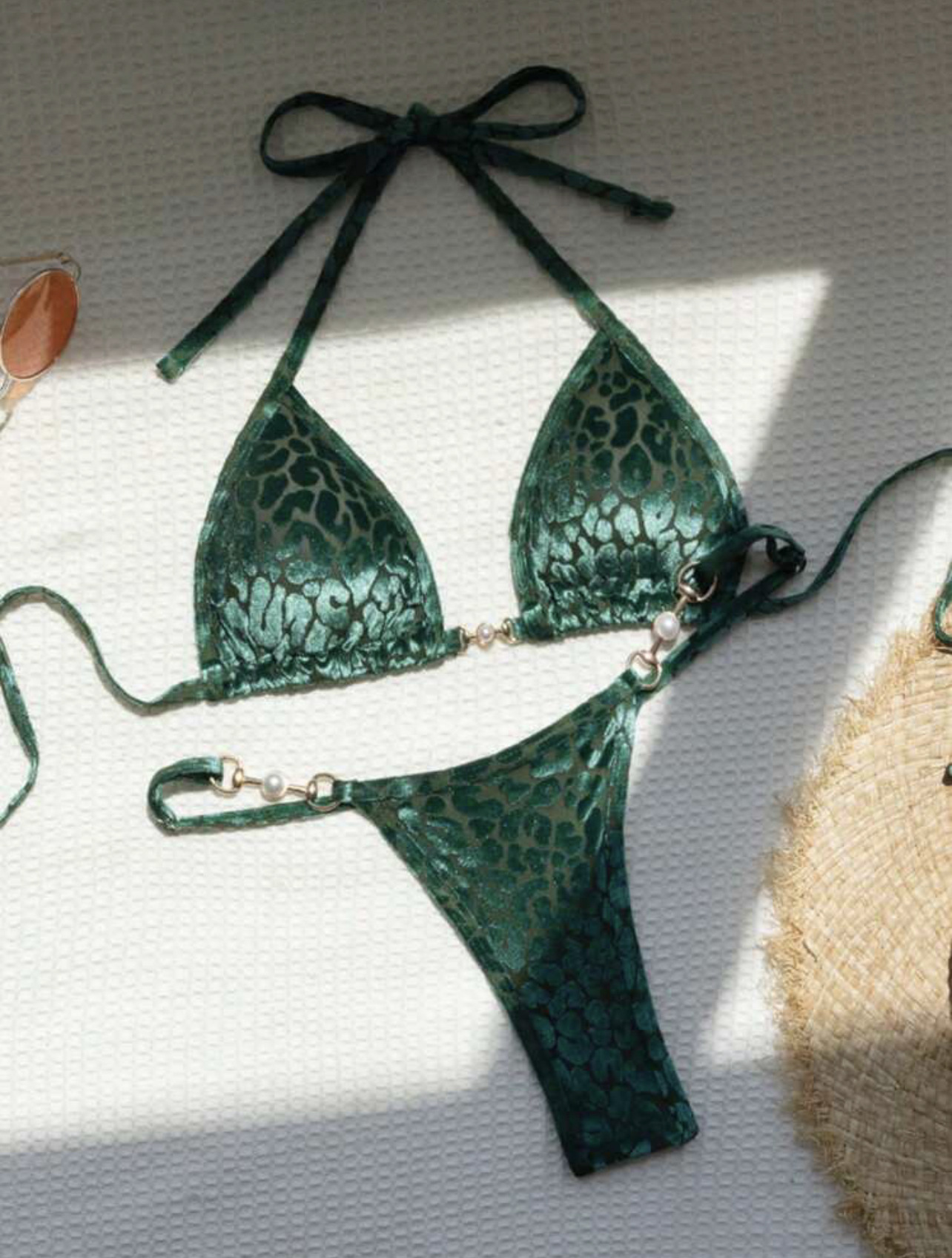 Frau Leopard 2-teiliges Set Bikinis Bademode display picture 9