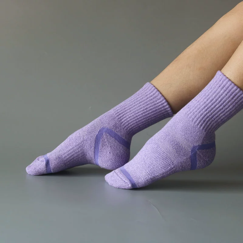 Winter basketball football travel socks, for running, increased thickness, mid-length