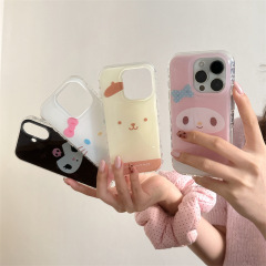 趣味卡通三丽鸥爱心吊坠适用iPhone16苹果15ProMax手机壳14新款13