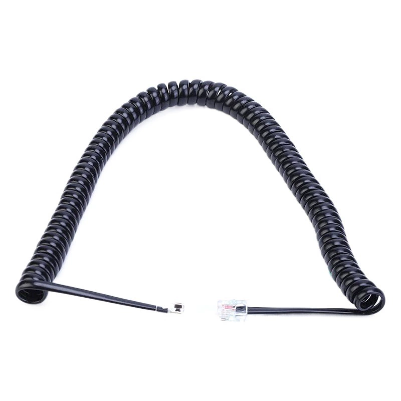 Поставка 2-4-жильный телефонный провод телескопическая пружинная линия телефонного кабеля кристаллический головной разъем