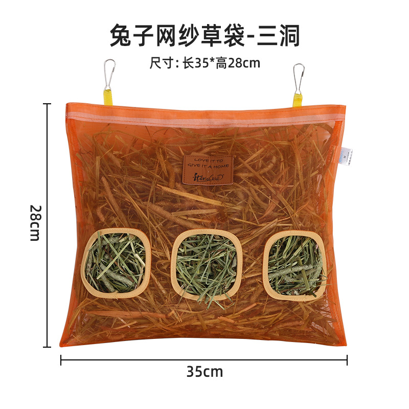 Bolsa Colgante de Heno para Conejos de Lienzo, Gran Capacidad, para Jaula image 12