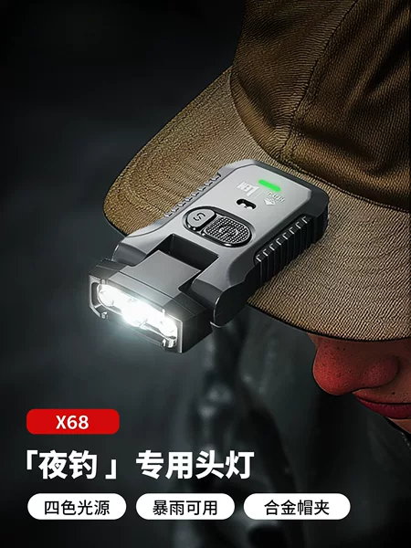 Black Island Headlamp for Fishing, 2026 New Model, Strong Light, Ultra-Bright, Rechargeable, Night Fishing, Sensor, Ultra-Long Battery Life, Clip-On Light