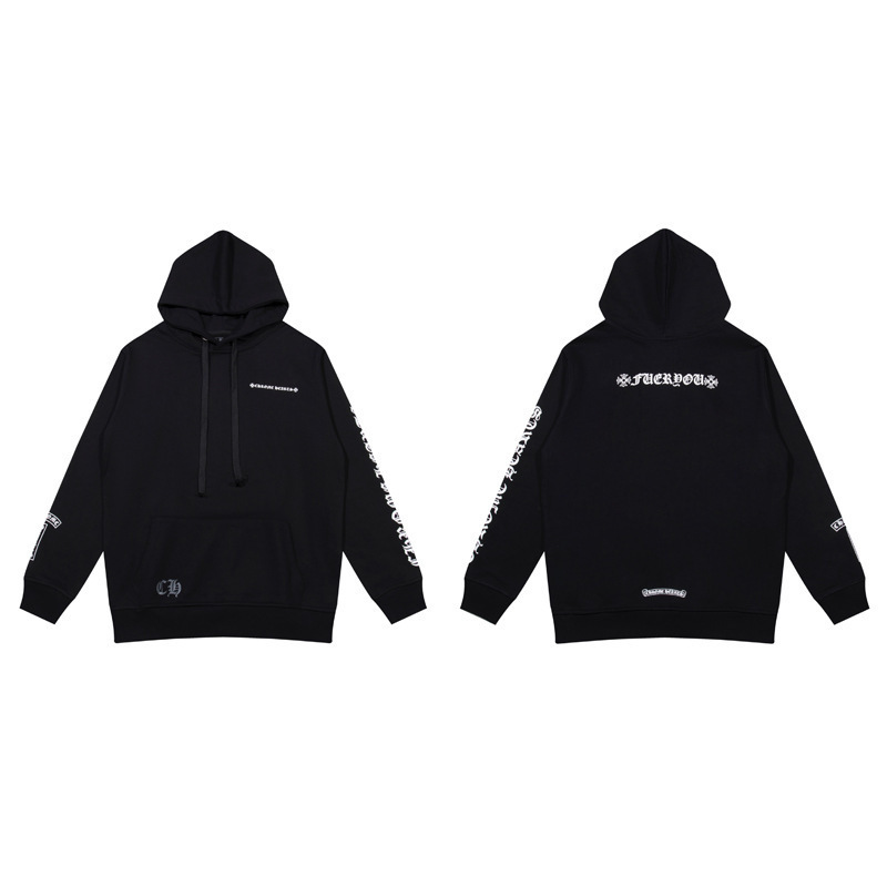 24ss年新款高品质Chrome Hearts 马蹄十字架连帽拉链卫衣工厂批发|undefined