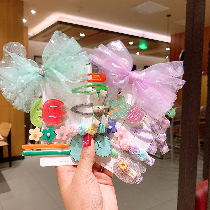 Korean Style Children's Cute Cartoon Bow Fruit Animal Hairpin display picture 6