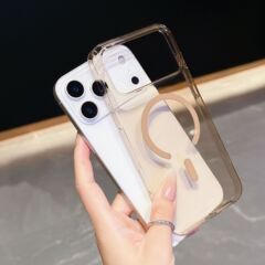 适用iPhone17PROMAX手机壳硬壳PC透明磁吸苹果17简约防摔保护套16