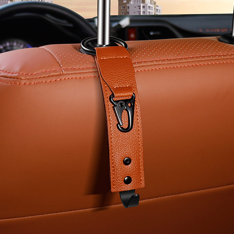 gancho de automóvil mejora de la espalda del asiento del automóvil doble gancho oculto de pieles revueltas en la cola trasera del automóvil para bolsa gancho de almacenamiento