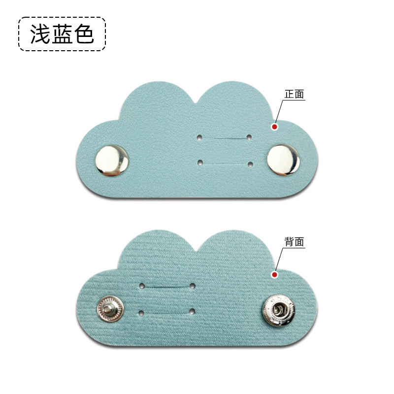 Spot transfronterizo pu cuero espeso amor en forma de corazón cable de datos clip de almacenamiento de paquete de acabado de hebilla de cable de auriculares fijo