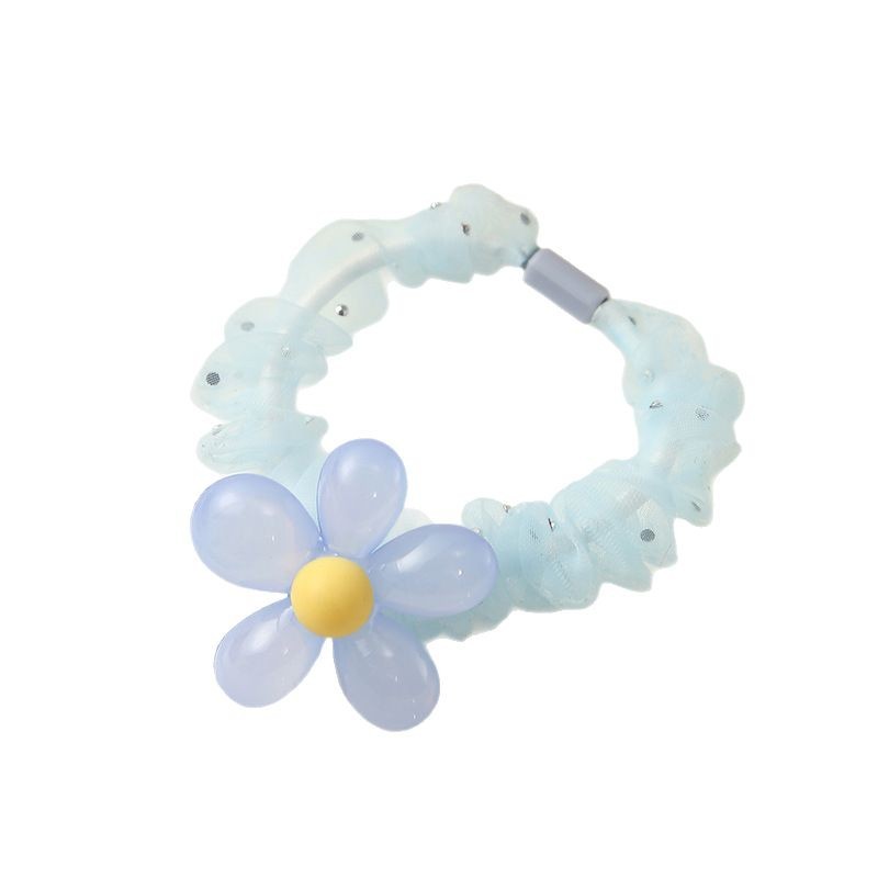 Elastico per capelli in organza con fiori e strass elegante_voghion.com