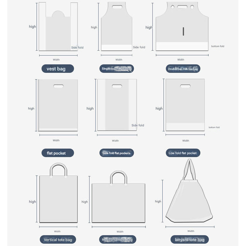 Customized plastic bag printing logo printing brand supermar