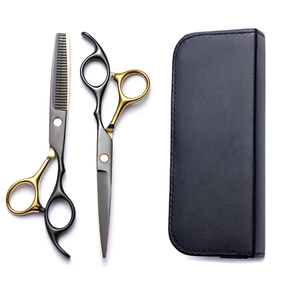 Corte de pelo tijeras transfronterizas amazonas color tijeras de dientes planas cortadas delgadas frange tijeras divisorias fábrica de tijeras al por mayor set de tijeras de peluquería