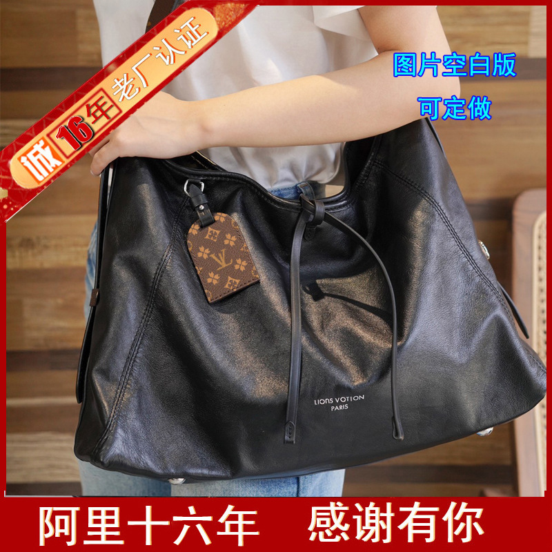 新款女包Carryall真皮手袋黑武士带芯片高端休闲单肩斜挎包