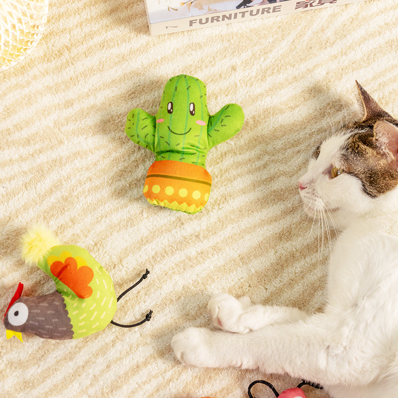 クロスボーダー猫のおもちゃミントセルフプレジャーと退屈救済アーティファクト子猫歯が生えるぬいぐるみ猫面白いスティックペット用品猫のおもちゃ|undefined