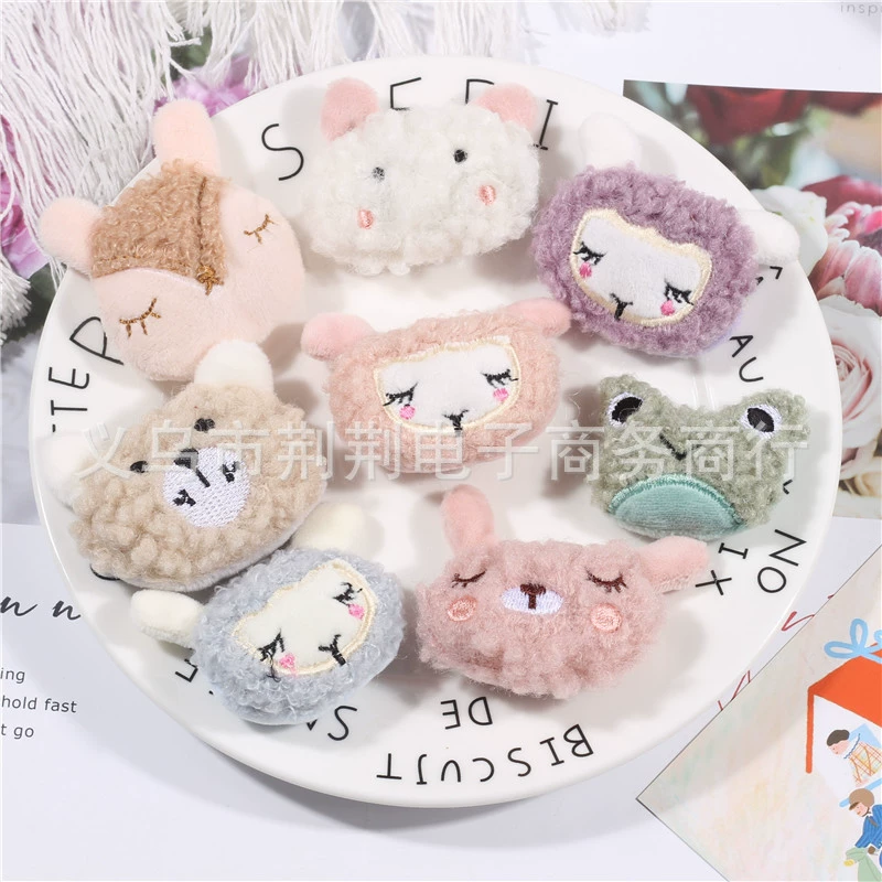 2022 Новый мех ягненка мультфильм маленькие животные куклы аксессуары DIY аксессуары для волос материал Одежда обувь и носки украшение
