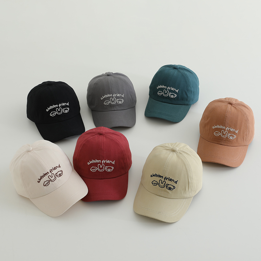 2-5 Sombreros de primavera y otoño delgados gorras de lengua de pato para niños y niñas sombreros de protección solar sombreros de béisbol de moda coreana