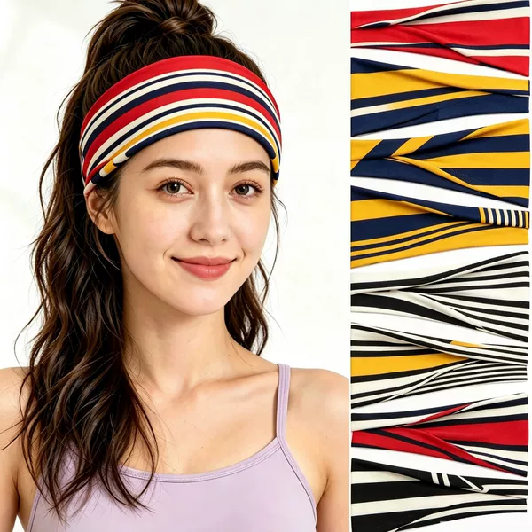 Customized headbands, wide-brimmed headbands, polka dot headbands, fashionable printed headbands, brand OEM, processed by the source factory