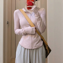 粉色冰丝防晒衣女夏新款修身防紫外线紧身运动薄款瑜伽防晒服上衣