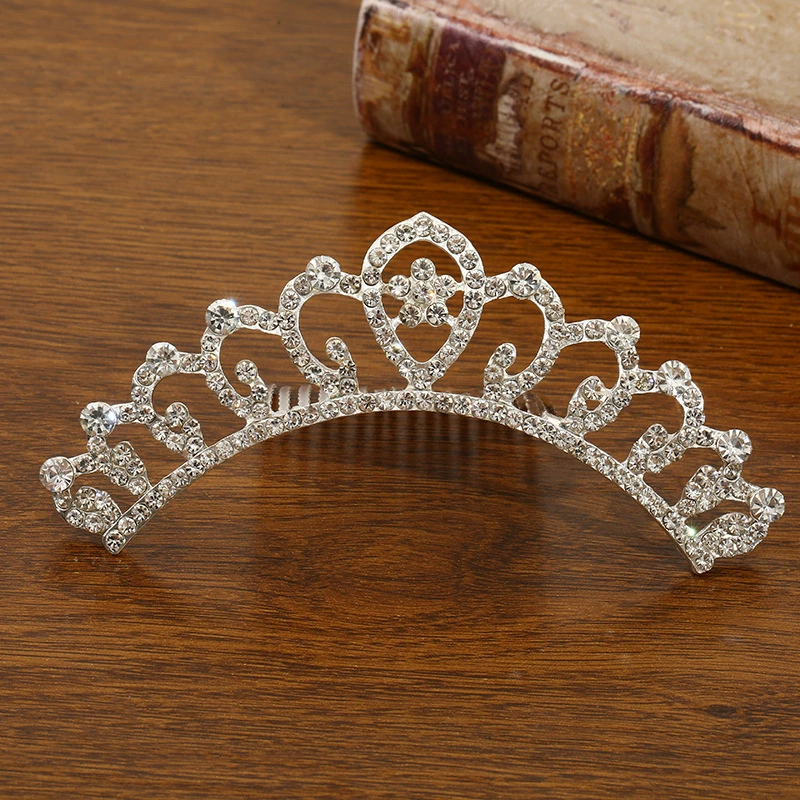 Детская металлическая тиара princess, блестящие стразовые ободки для волос, подарок на день рождения, несколько стилей