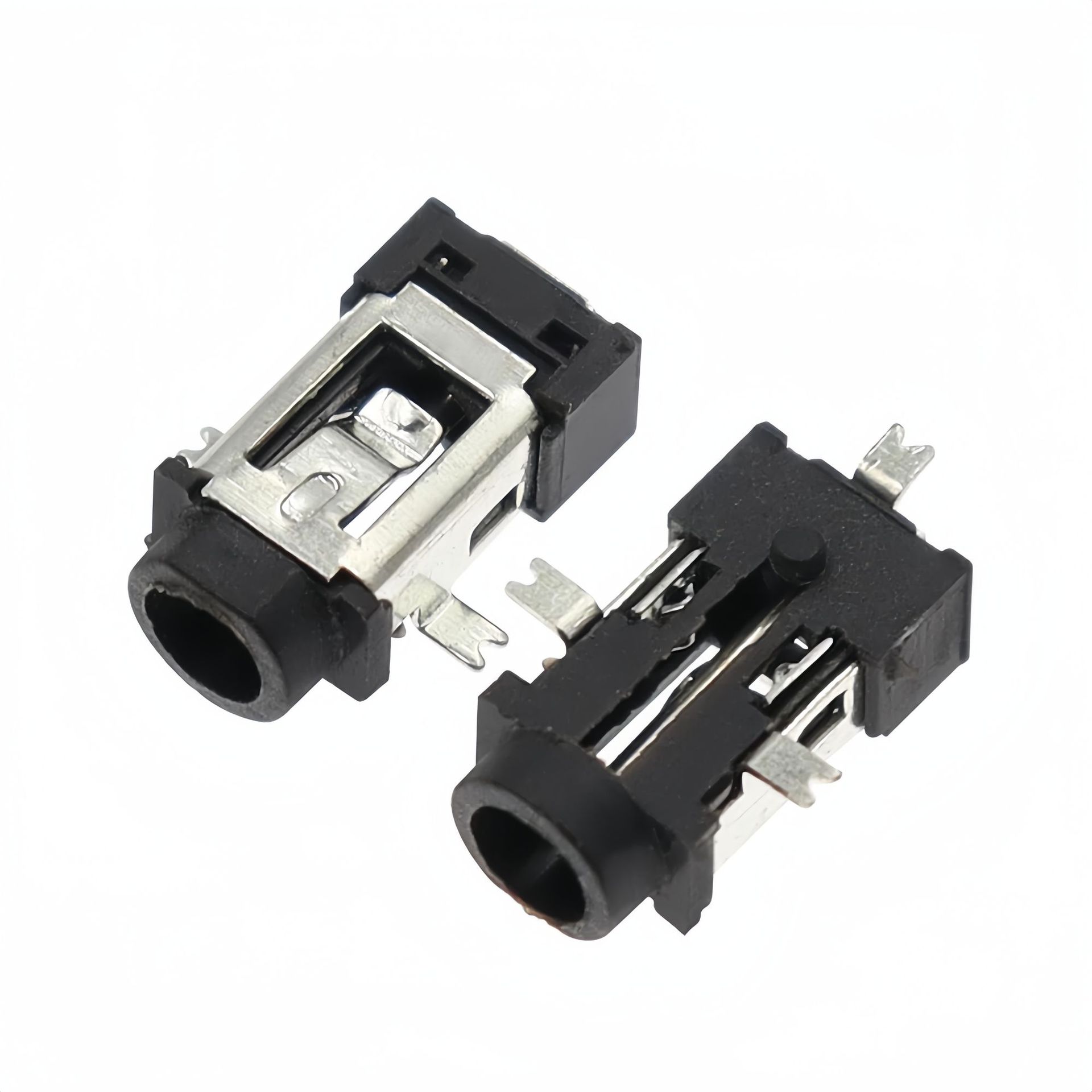 供应DC电源插座DC-055 3脚贴片带盖脚2.5*0.7充电插座塑料头