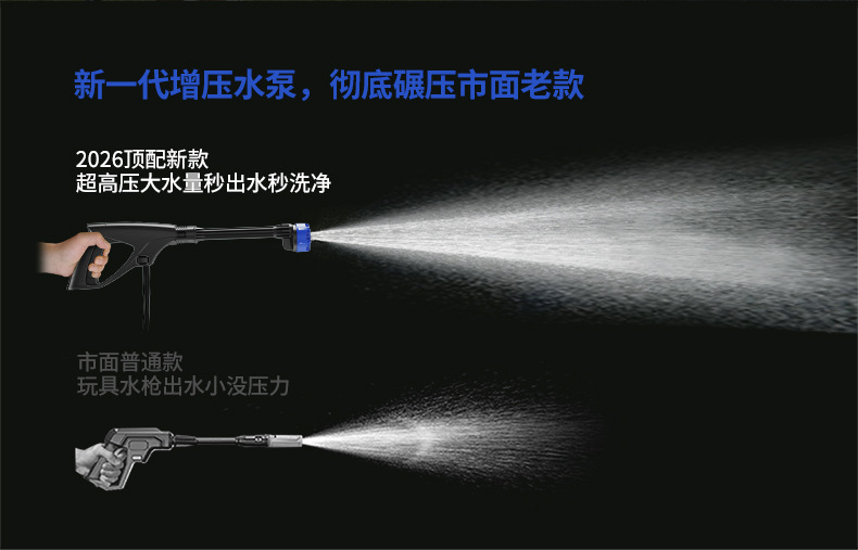 Amazon High-Pressure Car Wash Water Gun Foldable Car Wash Machine Wireless Cleaning Machine Magic Tool Car Cleaning Tool Cross-Border