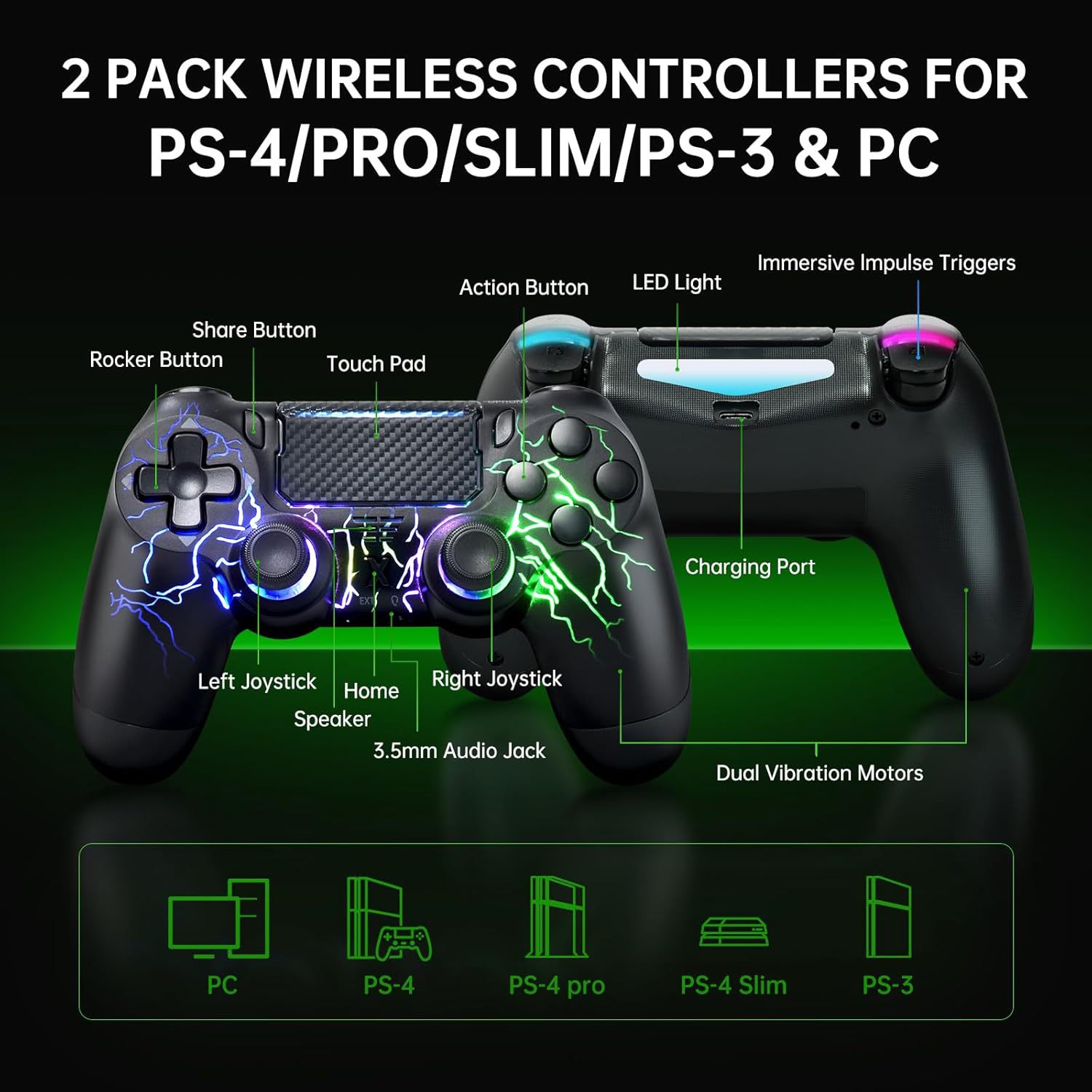 Wireless bluetooth controller, universal handle, P4, human sensor 4